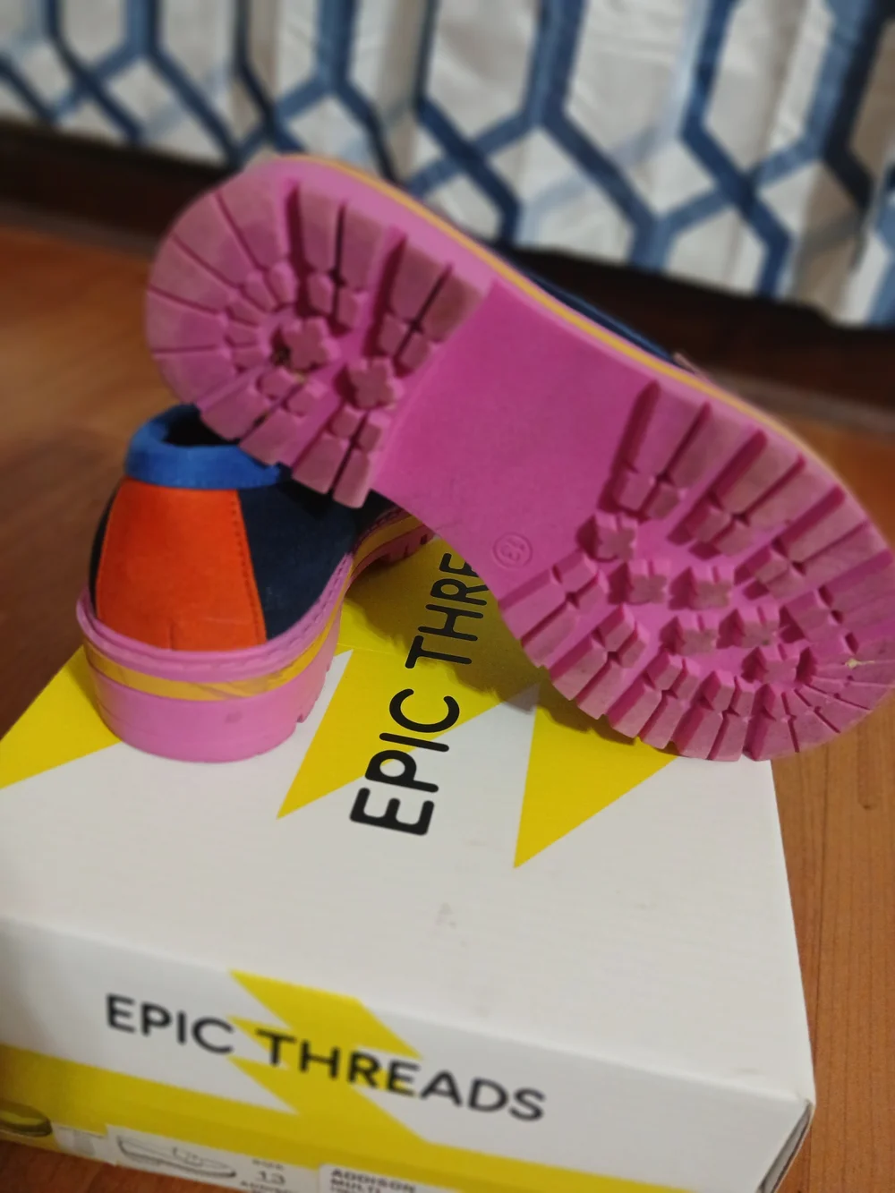 Epic Threads Orange & Pink Kids Suede Loafers